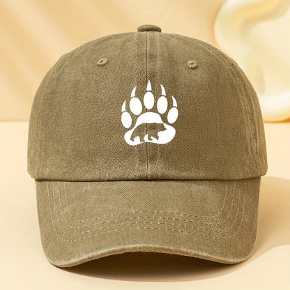 Bear Paw Printed Baseball Cap
