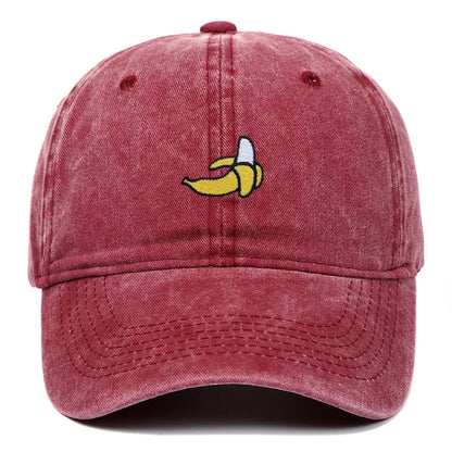 Banana Embroidered Baseball Hats for Men and Women
