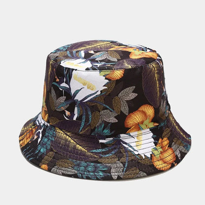 Fashion Plant Printing Pattern Fisherman Hat Spring and Summer