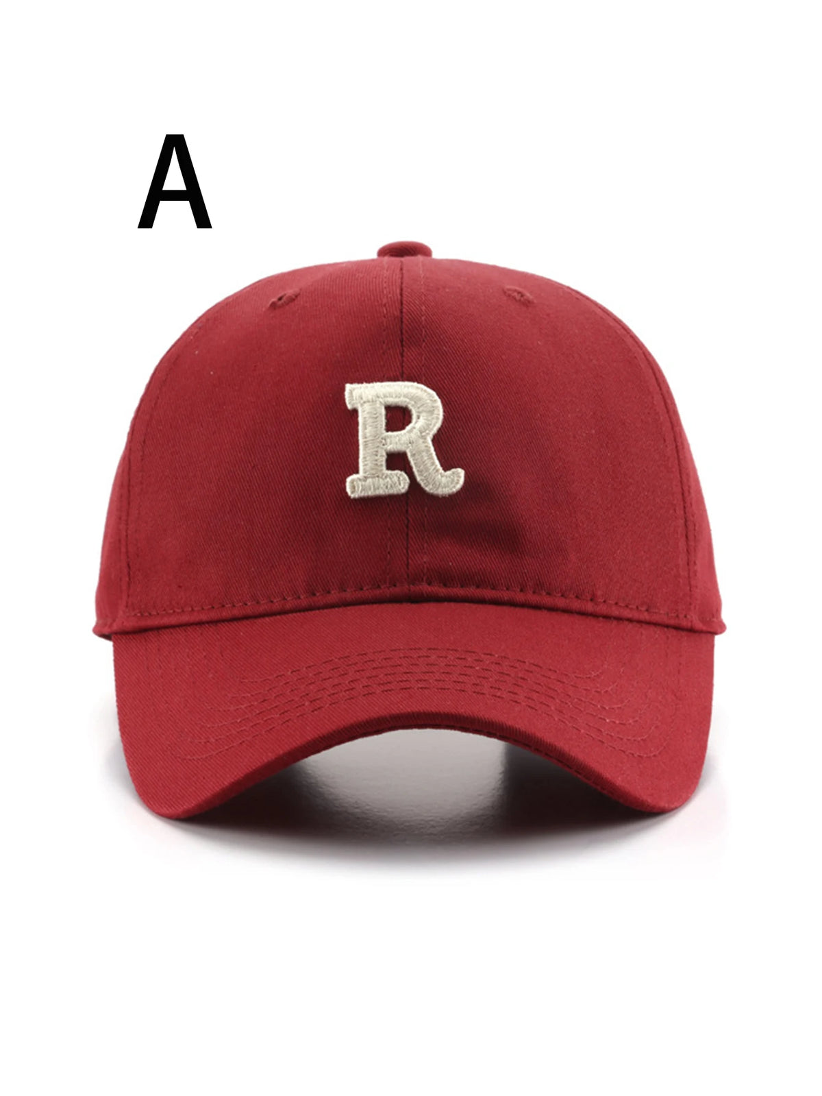 Unisex All Season Wearing Pure Cotton Letter R Fashionable Baseball Cap