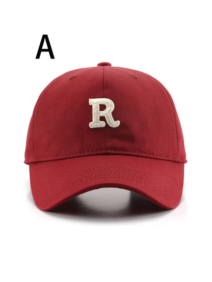 Unisex All Season Wearing Pure Cotton Letter R Fashionable Baseball Cap