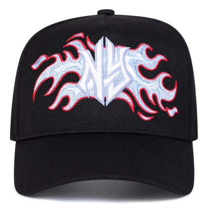 Unisex NY Flame Embroidery Baseball Caps Spring Autumn Outdoor Sports Cap