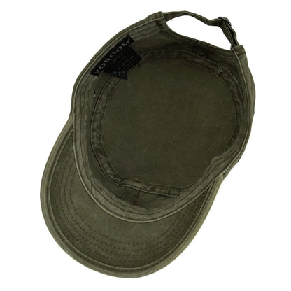 Washed Cotton Military Cadet Army Caps For Men Unique Design Adjustable