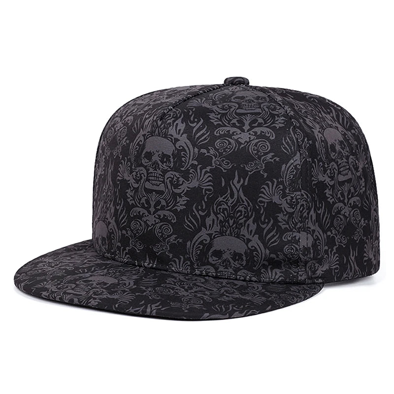 Fashionable Baseball Hat Printed Skeleton Street Hip Hop