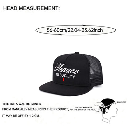 2026 New Flat Edge Hat Creative Letter Embroidered Baseball Hat