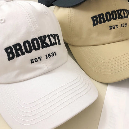Retro Embroidery Letter Baseball Caps for Women Men