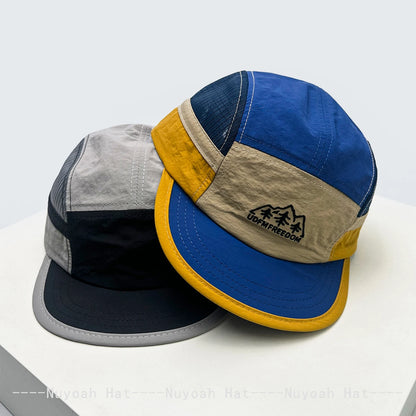 Color Block Embroidered Letters Trees Solid Baseball Hats