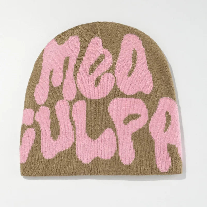 Mea Culpa Knitting Beanies Hat For Women Men