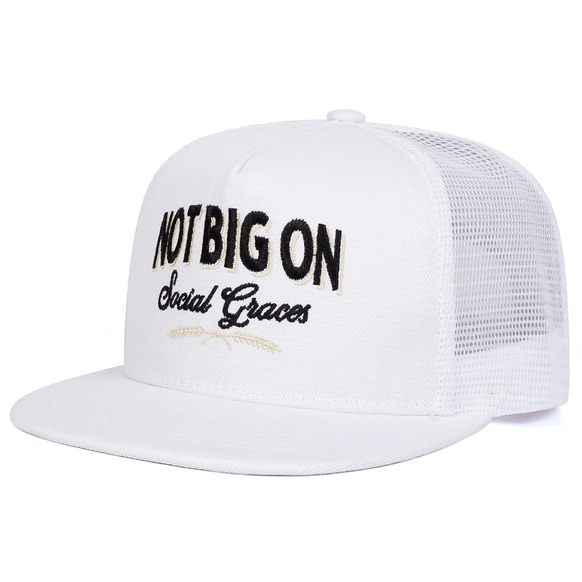 Unisex Not Big On Embroidery Hip-hop Net Hats Spring Summer