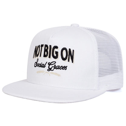 Unisex Not Big On Embroidery Hip-hop Net Hats Spring Summer