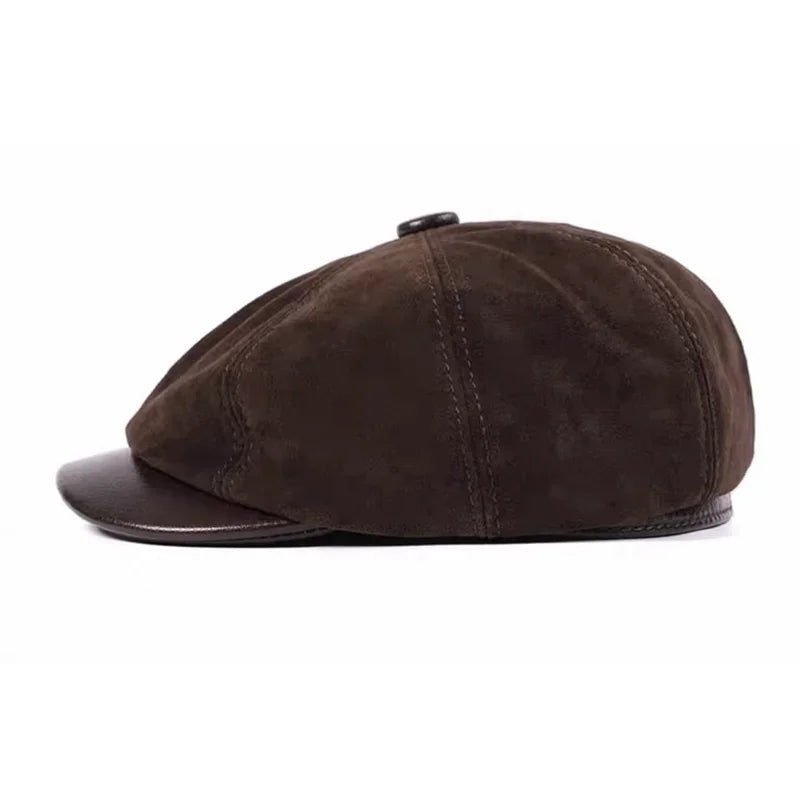 Matte Suede Sheepskin Beret