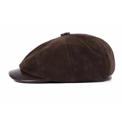 Matte Suede Sheepskin Beret