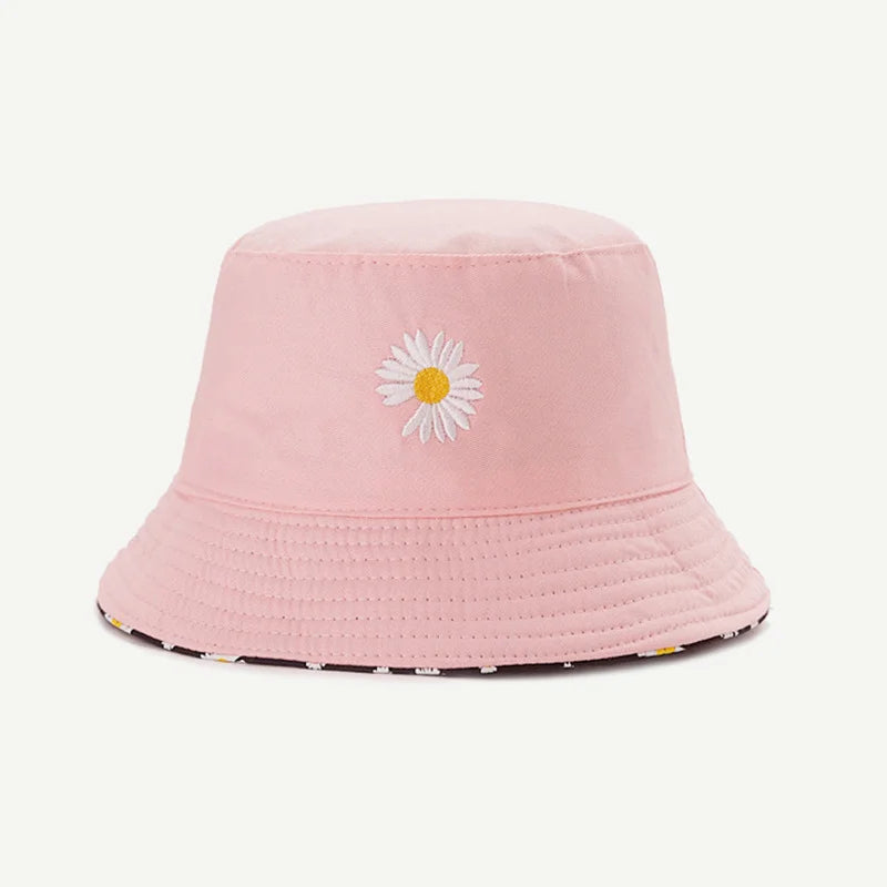 Summer Daisy Double-Sided  Bucket Hats Women's