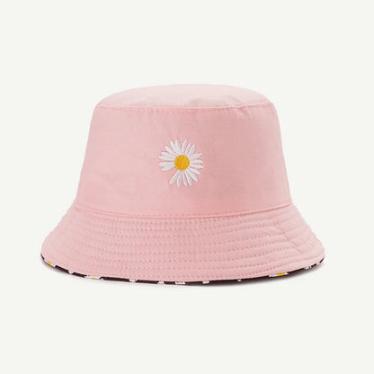 Summer Daisy Double-Sided  Bucket Hats Women's