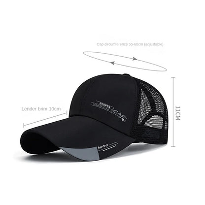Casual Wide Brim Mesh Baseball Cap Breathable Adjustable