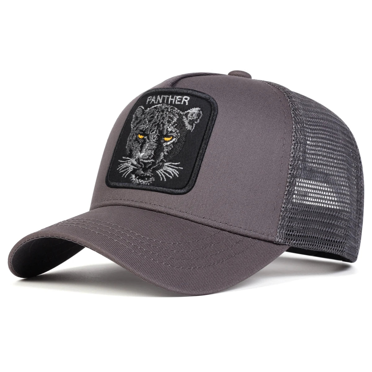 Unisex Panther Embroidery Baseball Net Caps Spring and Summer