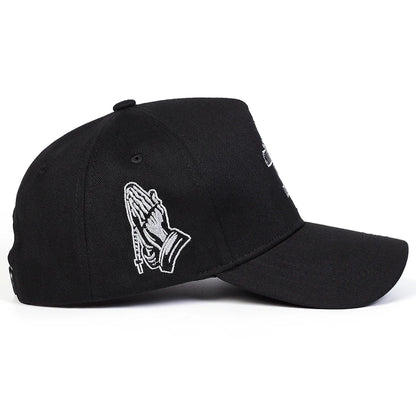 Unisex Dios Por Delante Cross Embroidery Baseball Caps Spring Autumn
