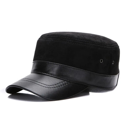2026 Unisex Real Sheepskin Leather Caps Casual Real Natural Sheep Skin Leather