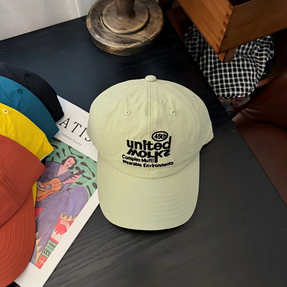Letter Design Quick Dry Face Slimming Baseball Cap