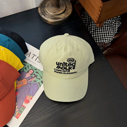Letter Design Quick Dry Face Slimming Baseball Cap