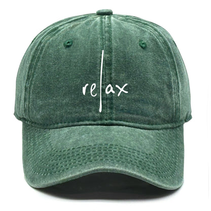 Washed Cotton Snapback Baseball Hat Artistic Text Relax Snapback Hat