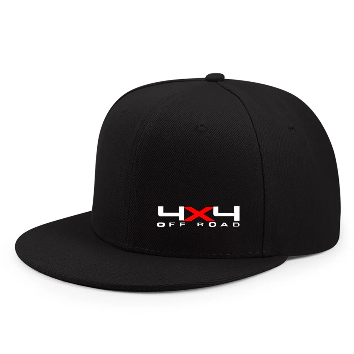 Unisex Adjustable Flat Brim Hip Hop Snapback Hat Solid Color Outdoor Daily Wear