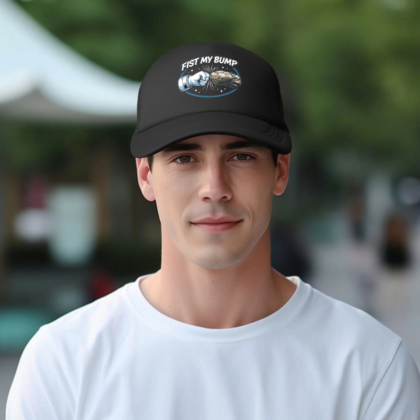 Men Fist My Bump Cap HipHop Mesh Baseball Caps