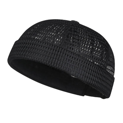 2026 Men's And Women's Large Mesh Breathable Brimless Melon Skin Hat