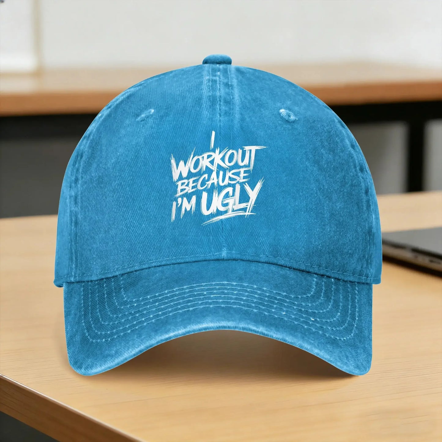 I Workout Because I‘m Ugly Gym Fitness Baseball Cap