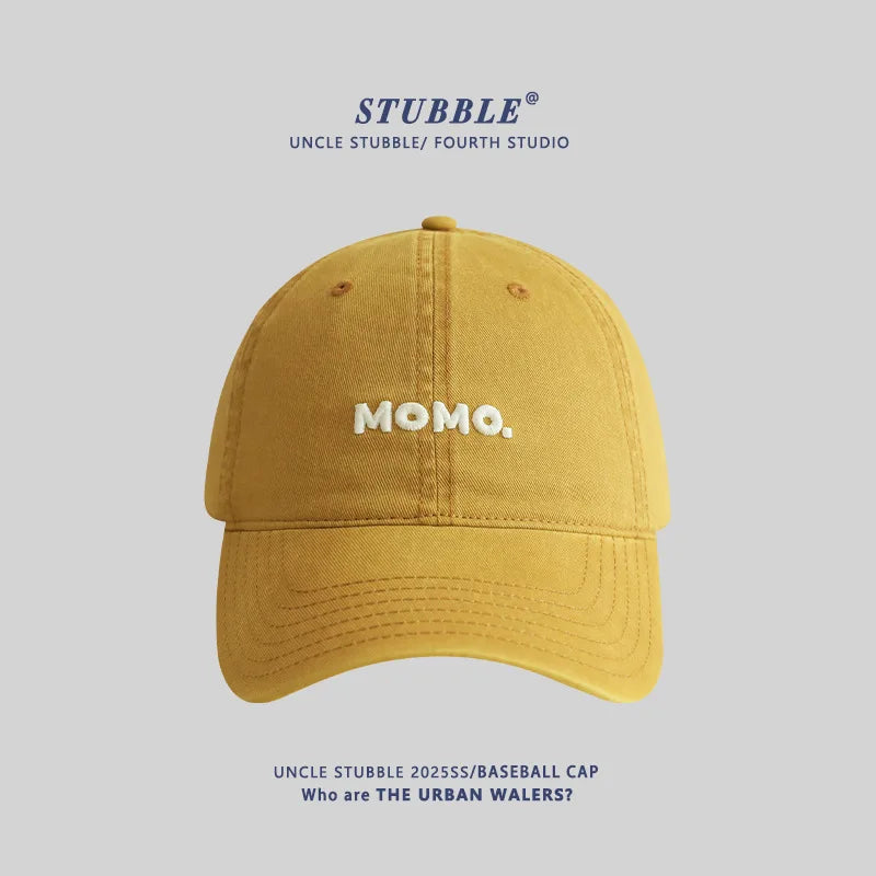 Unisex All-Season Cotton Baseball Cap with Simple Letter Embroidery Hat for Men And Women