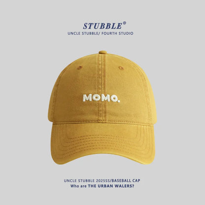 Unisex All-Season Cotton Baseball Cap with Simple Letter Embroidery Hat for Men And Women