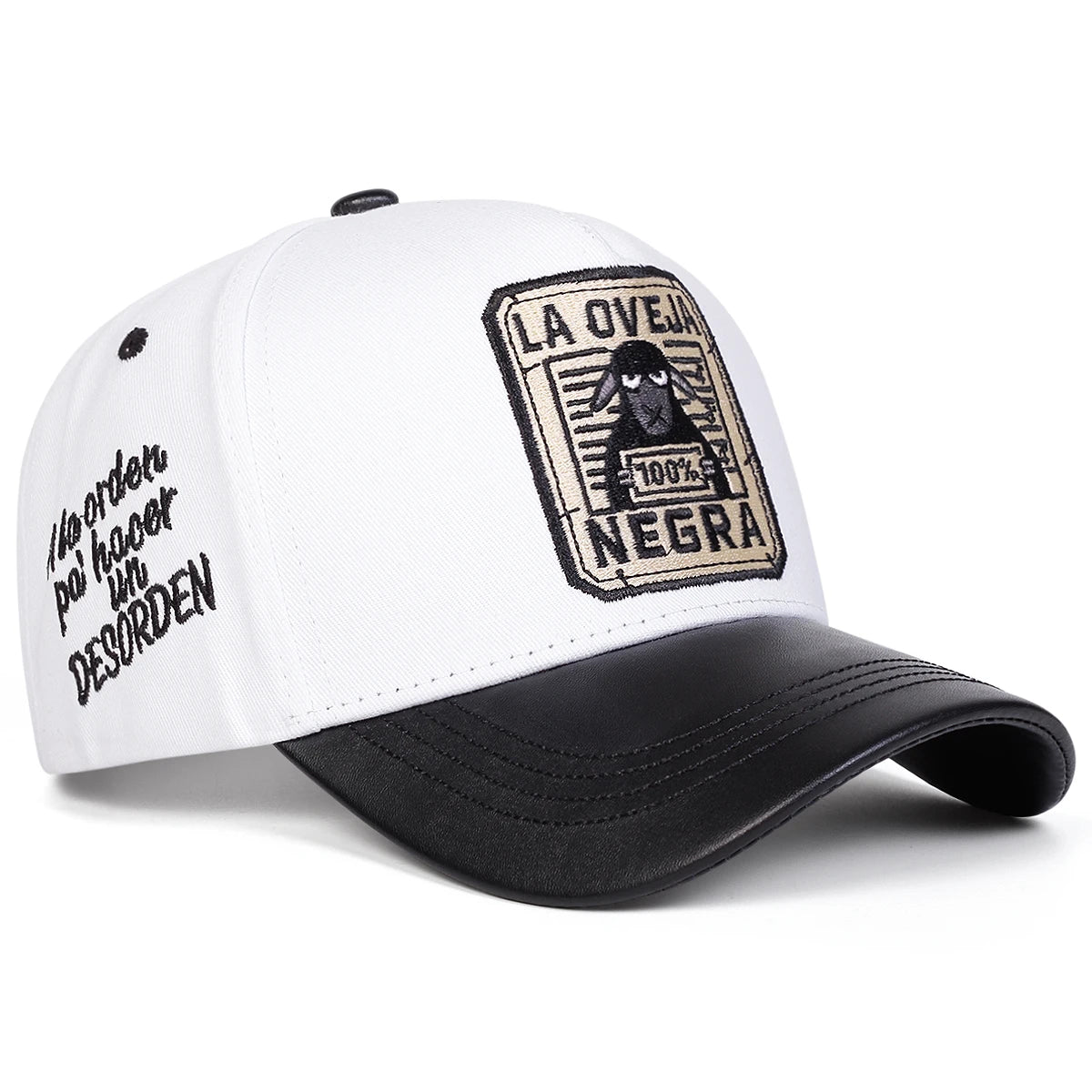 Unisex LA Oveja Negra Letter Embroidery Baseball Caps Spring and Autumn Sports Cap