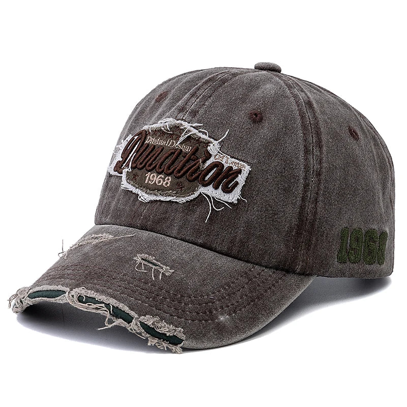 Hot Sale Unisex Retro Style Baseball Cap 1968 Letter Embroidery Cotton Cap