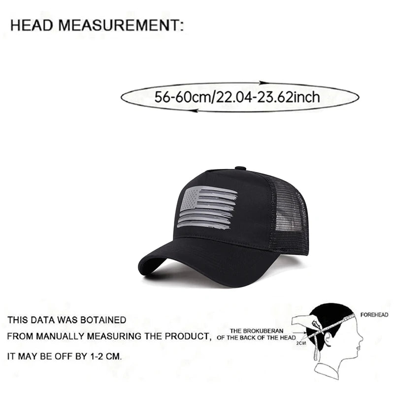 Fashion Baseball Hat American Flag Printed Street Hip Hop Hat Outdoor