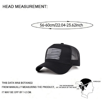 Fashion Baseball Hat American Flag Printed Street Hip Hop Hat Outdoor
