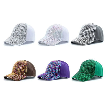 Fashion Adjustable Rhinestones Baseball Caps