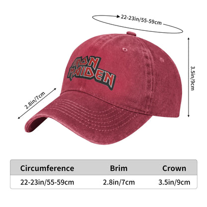 IronMaidens Washed Denim Cap Casual Baseball Caps