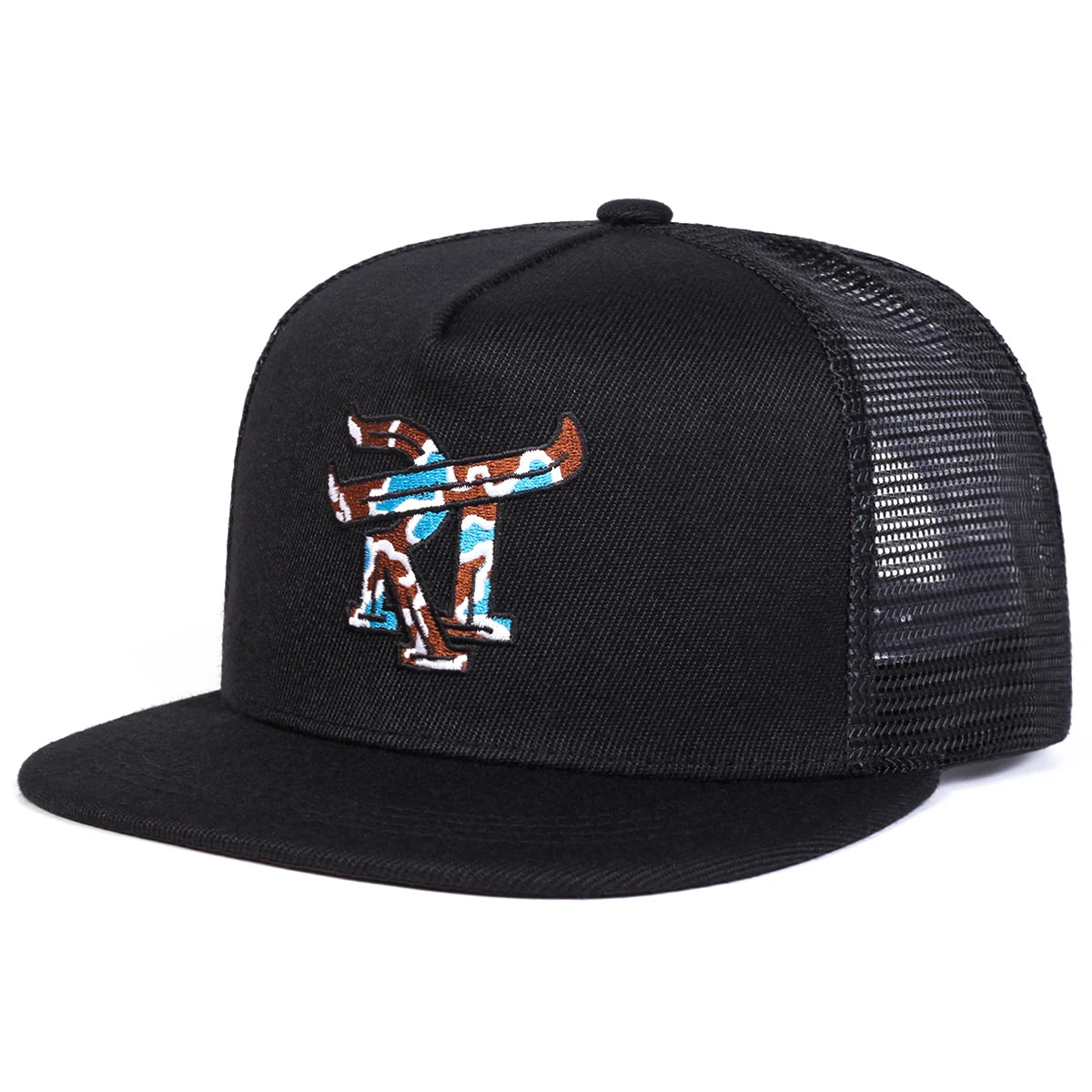 Unisex RT Letter Embroidery Hip-hop Net Hats Spring Summer