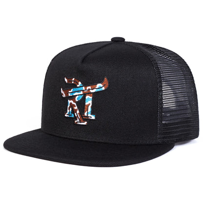 Unisex RT Letter Embroidery Hip-hop Net Hats Spring Summer