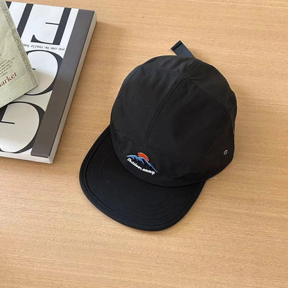 Korean Camping Outdoor Style Flat-Brim Hat Quick-Drying Baseball Cap
