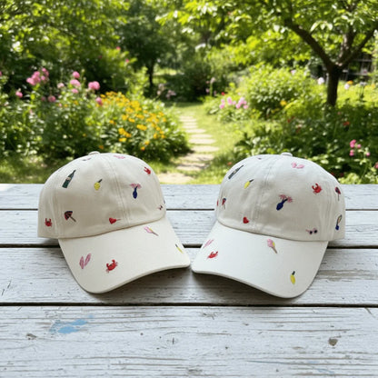 Casual Creative Embroidered Baseball Cap Graffiti Crab Cartoon Baseball Hat