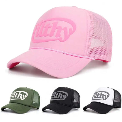 Alphabet Filthy 3D Printing Women Men Baseball Cap Hip Hop