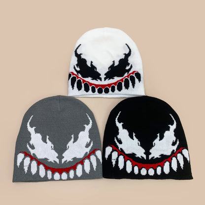European American Style Jacquard Grimace Knitted Hats