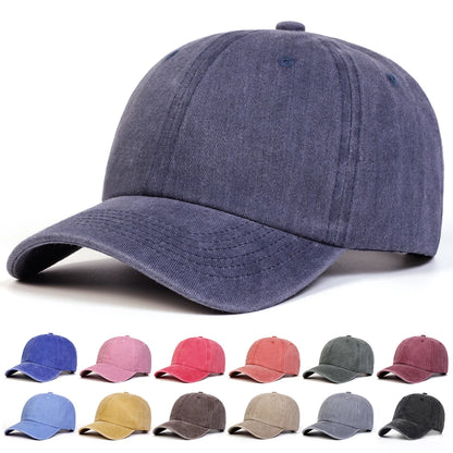 Unisex Light Washed Solid Color Baseball Caps Spring And Autumn