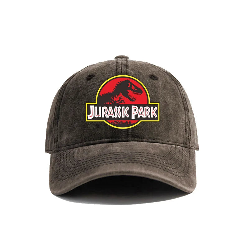 Jurassic Park Baseball Cap Distressed Hats Cap Dinosaur Men