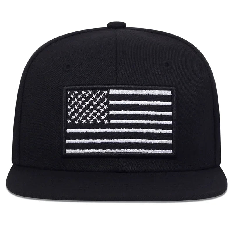 Unisex American Flag Embroidery Hip-Hop Hats Spring Autumn Outdoor