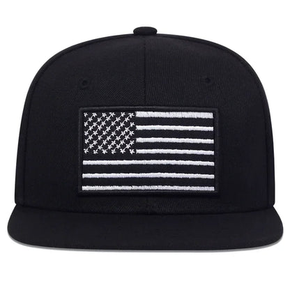 Unisex American Flag Embroidery Hip-Hop Hats Spring Autumn Outdoor