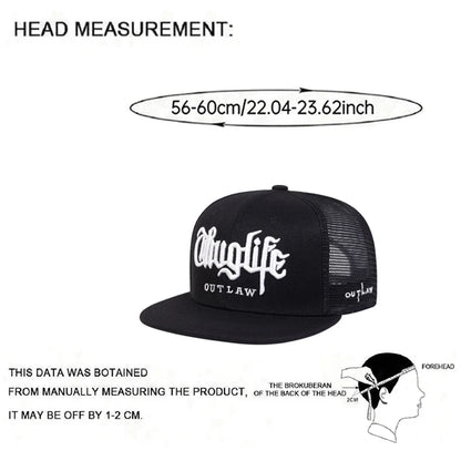 New Baseball Hat Riot LIFE Embroidered Hip Hop Hat Daily Commuting Decoration Hat Unisex Flat Edge Hat