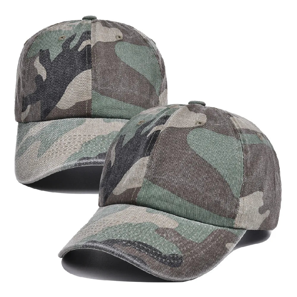 Unisex Hiking Camouflage Tactics Baseball Cap Leaves Jungle Hat Unstructured Panel Soft Top Sun Baseball Cap