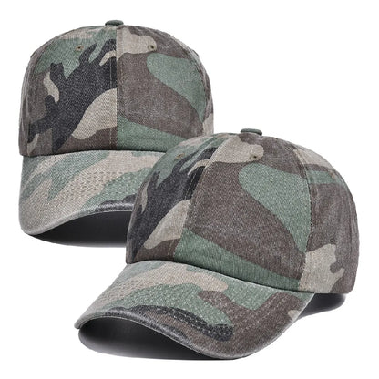 Unisex Hiking Camouflage Tactics Baseball Cap Leaves Jungle Hat Unstructured Panel Soft Top Sun Baseball Cap